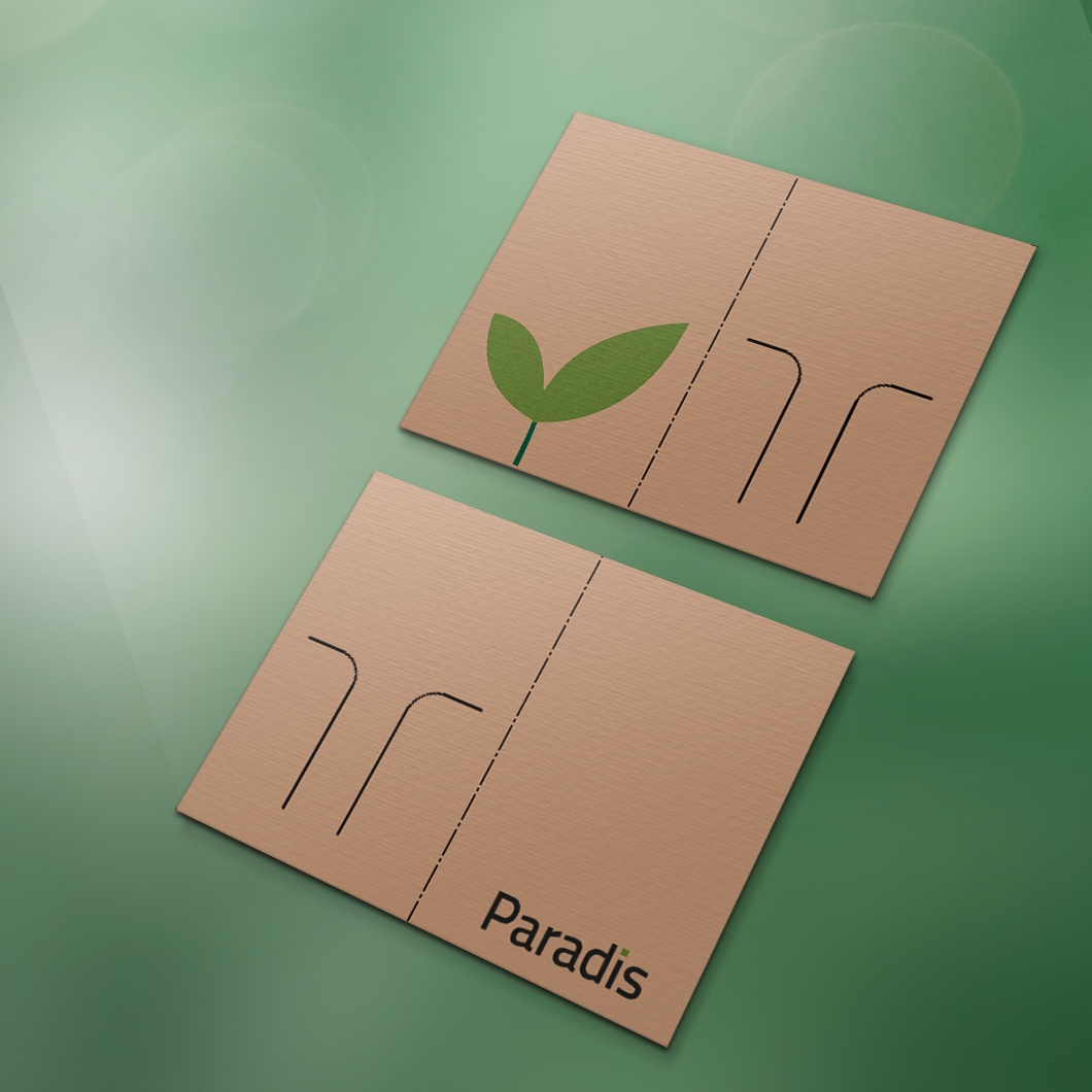 Print on demand eco-friendly keycard – folder with cut 1 – Hotel printing supply